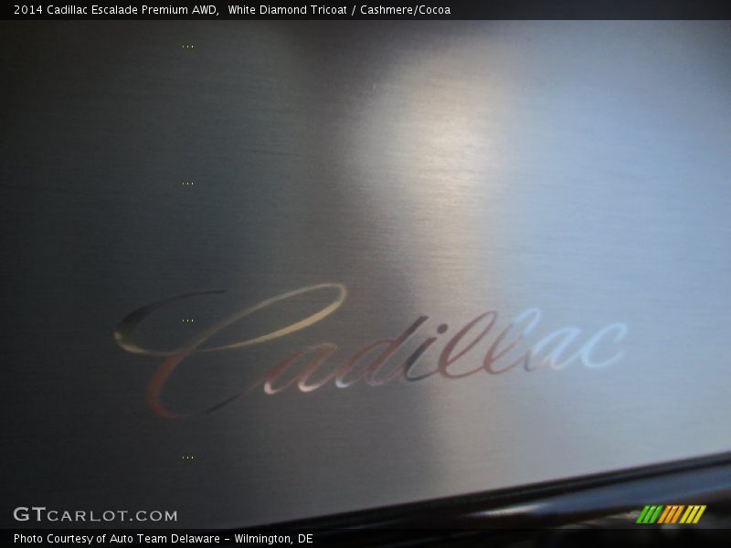 White Diamond Tricoat / Cashmere/Cocoa 2014 Cadillac Escalade Premium AWD