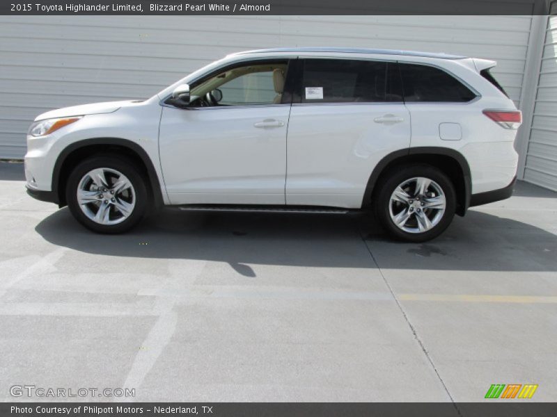 Blizzard Pearl White / Almond 2015 Toyota Highlander Limited