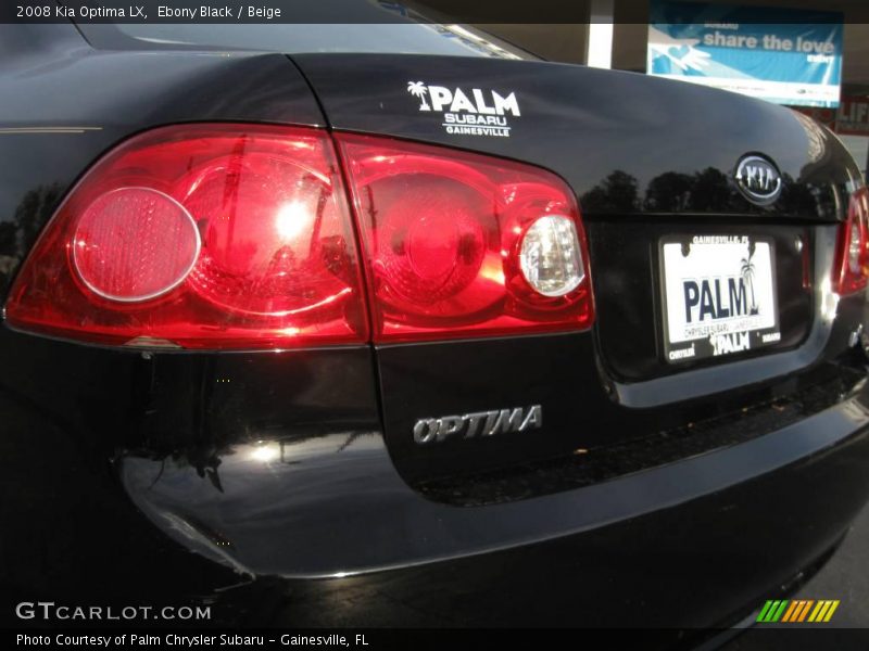 Ebony Black / Beige 2008 Kia Optima LX