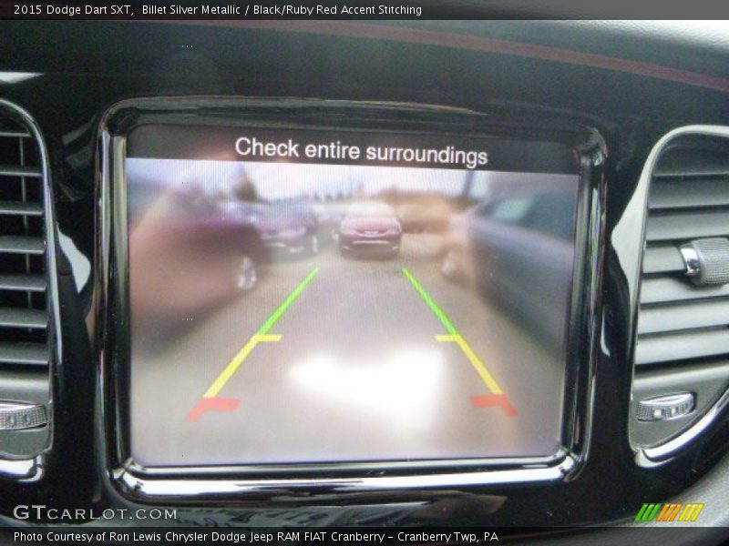 Billet Silver Metallic / Black/Ruby Red Accent Stitching 2015 Dodge Dart SXT