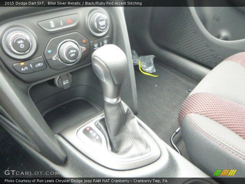 Billet Silver Metallic / Black/Ruby Red Accent Stitching 2015 Dodge Dart SXT