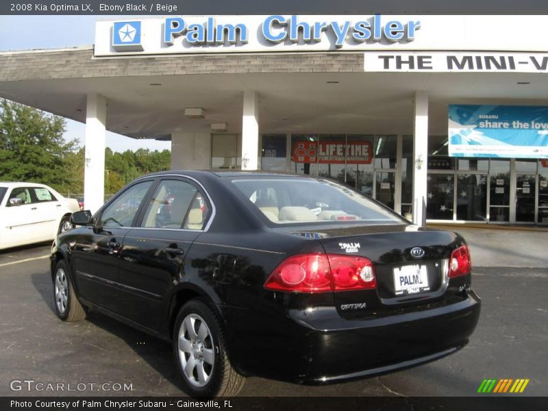 Ebony Black / Beige 2008 Kia Optima LX