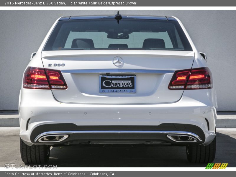 Polar White / Silk Beige/Espresso Brown 2016 Mercedes-Benz E 350 Sedan