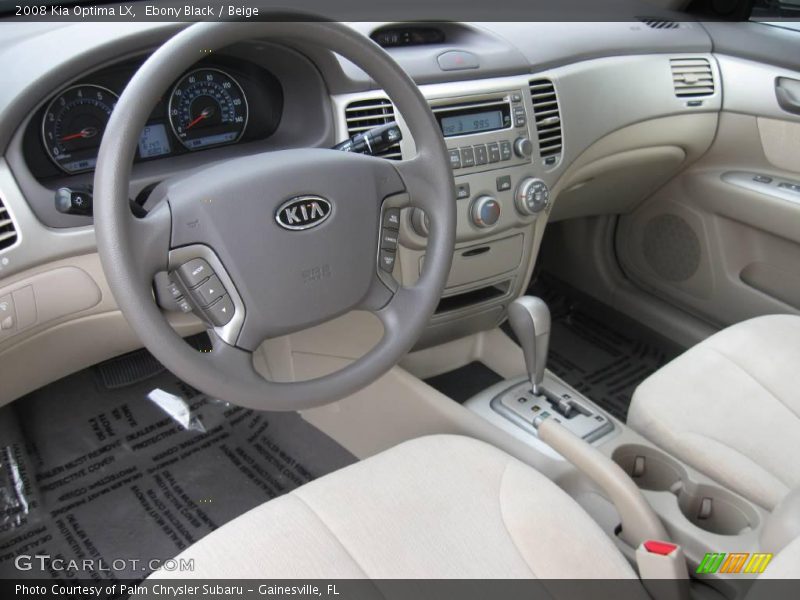 Ebony Black / Beige 2008 Kia Optima LX
