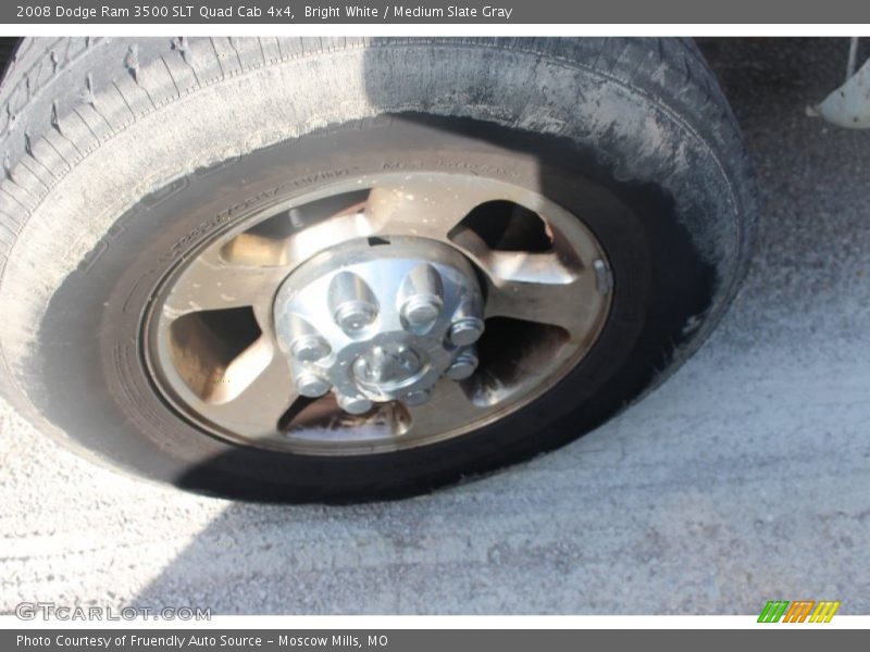 Bright White / Medium Slate Gray 2008 Dodge Ram 3500 SLT Quad Cab 4x4