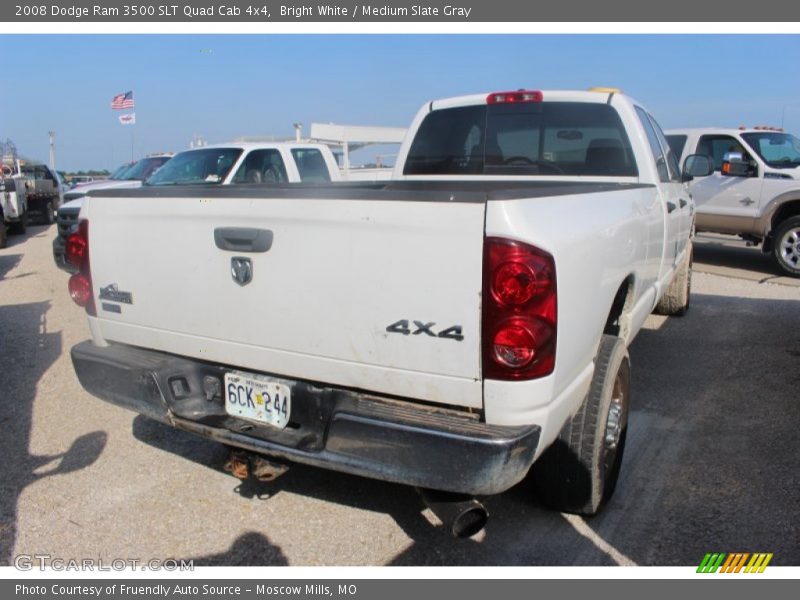 Bright White / Medium Slate Gray 2008 Dodge Ram 3500 SLT Quad Cab 4x4