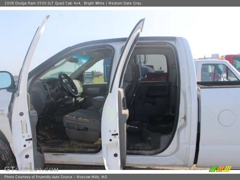 Bright White / Medium Slate Gray 2008 Dodge Ram 3500 SLT Quad Cab 4x4