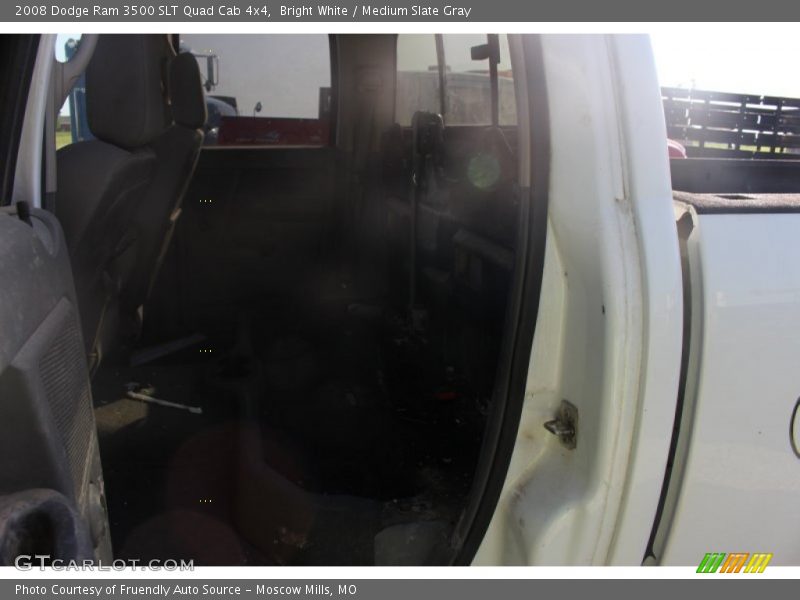 Bright White / Medium Slate Gray 2008 Dodge Ram 3500 SLT Quad Cab 4x4