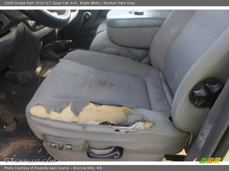 Bright White / Medium Slate Gray 2008 Dodge Ram 3500 SLT Quad Cab 4x4