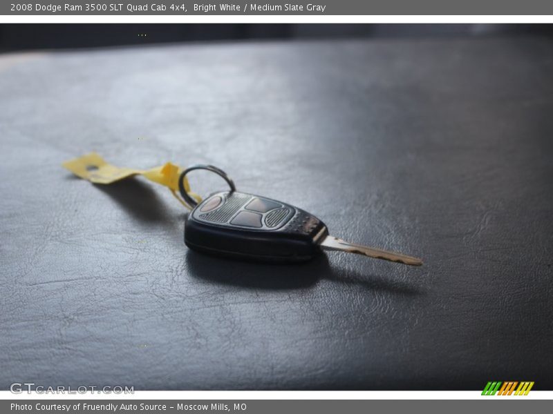 Bright White / Medium Slate Gray 2008 Dodge Ram 3500 SLT Quad Cab 4x4