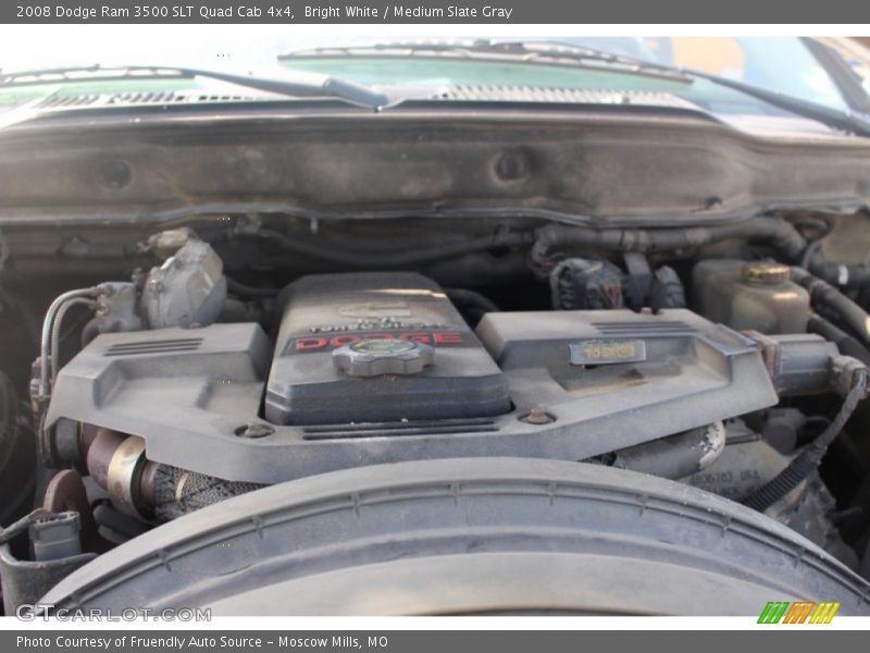 Bright White / Medium Slate Gray 2008 Dodge Ram 3500 SLT Quad Cab 4x4