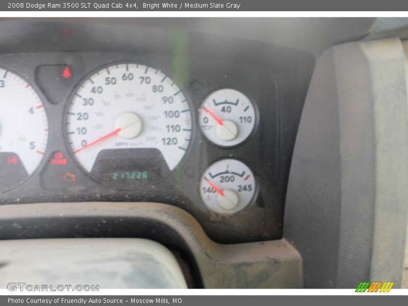 Bright White / Medium Slate Gray 2008 Dodge Ram 3500 SLT Quad Cab 4x4