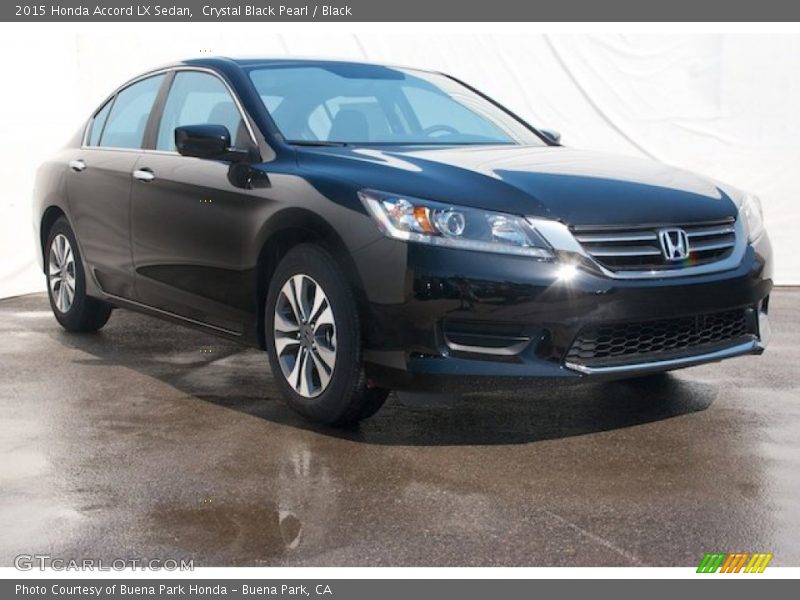 Crystal Black Pearl / Black 2015 Honda Accord LX Sedan