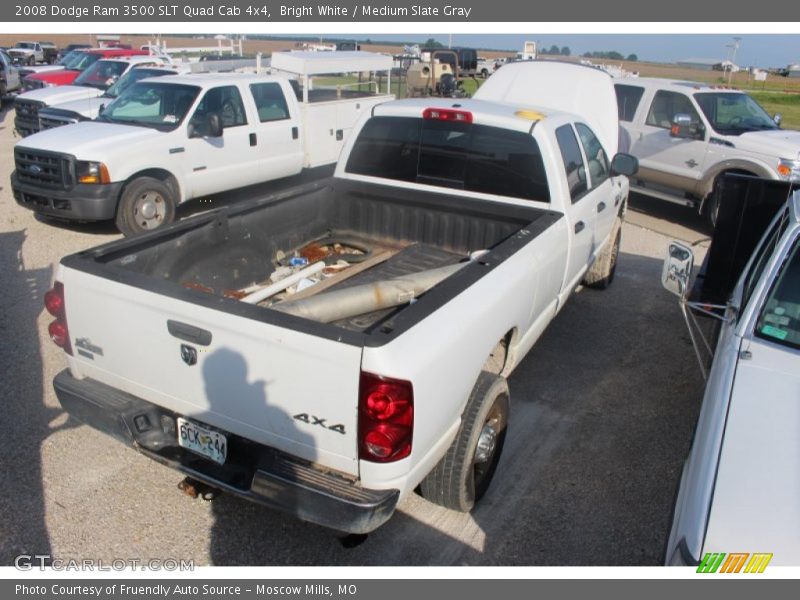 Bright White / Medium Slate Gray 2008 Dodge Ram 3500 SLT Quad Cab 4x4