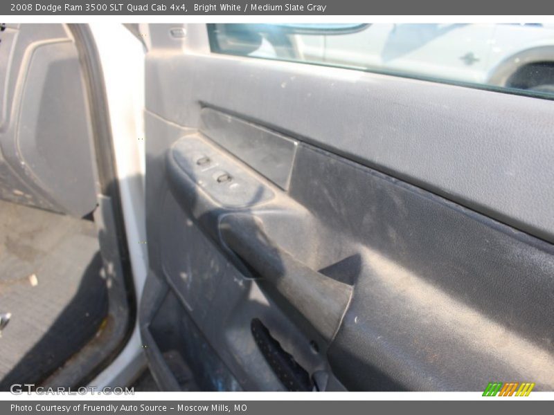 Bright White / Medium Slate Gray 2008 Dodge Ram 3500 SLT Quad Cab 4x4