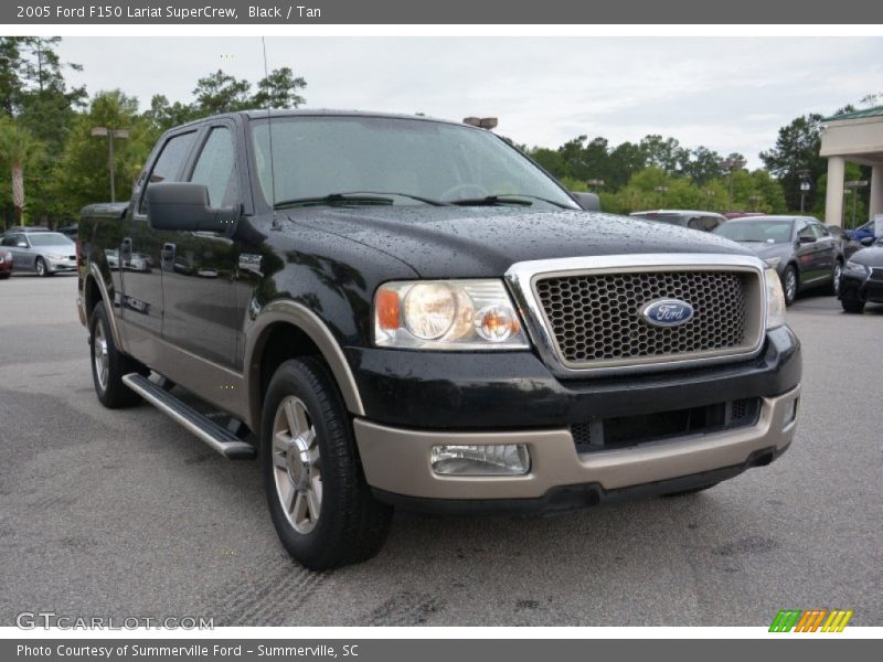 Black / Tan 2005 Ford F150 Lariat SuperCrew