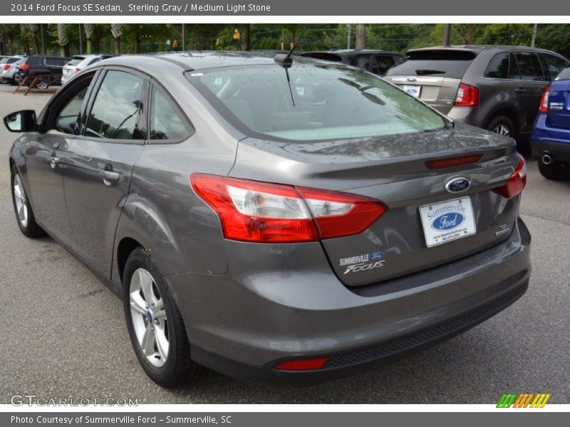 Sterling Gray / Medium Light Stone 2014 Ford Focus SE Sedan