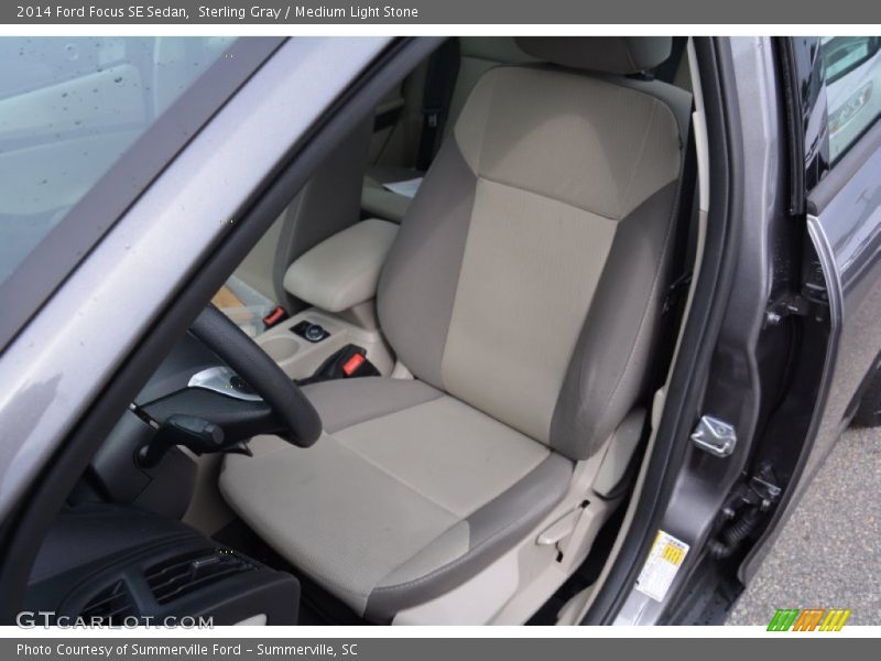 Sterling Gray / Medium Light Stone 2014 Ford Focus SE Sedan