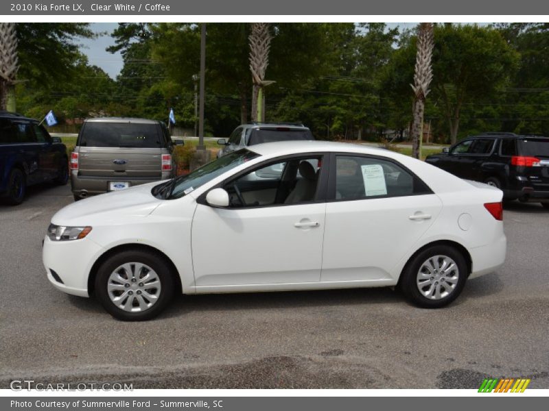 Clear White / Coffee 2010 Kia Forte LX