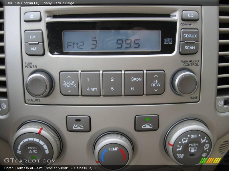Ebony Black / Beige 2008 Kia Optima LX