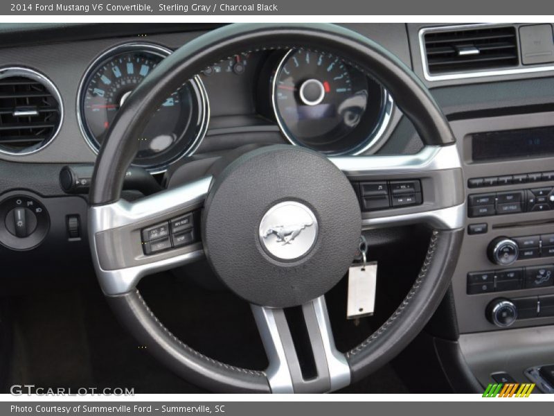 Sterling Gray / Charcoal Black 2014 Ford Mustang V6 Convertible