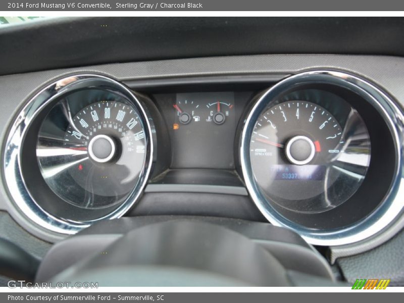 Sterling Gray / Charcoal Black 2014 Ford Mustang V6 Convertible