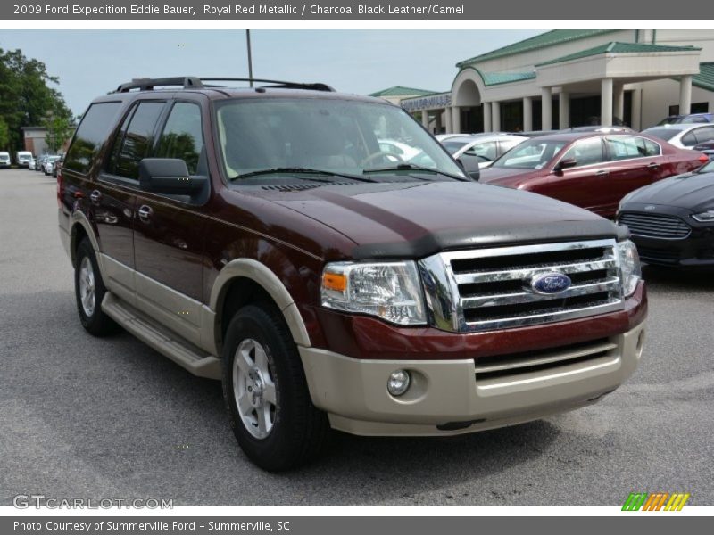 Royal Red Metallic / Charcoal Black Leather/Camel 2009 Ford Expedition Eddie Bauer