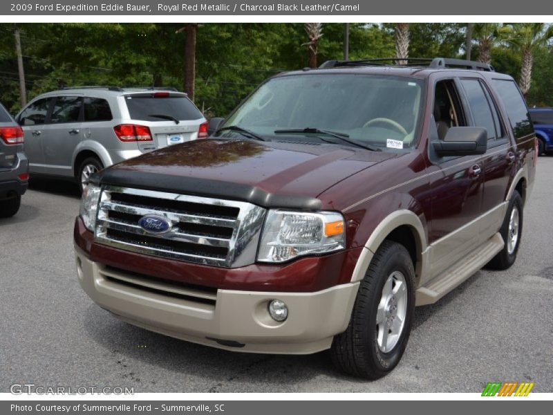 Royal Red Metallic / Charcoal Black Leather/Camel 2009 Ford Expedition Eddie Bauer