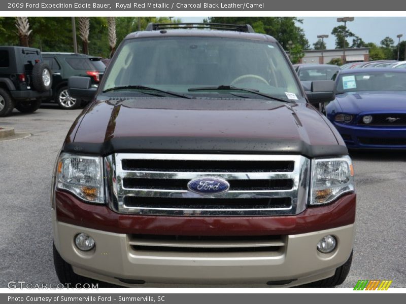 Royal Red Metallic / Charcoal Black Leather/Camel 2009 Ford Expedition Eddie Bauer