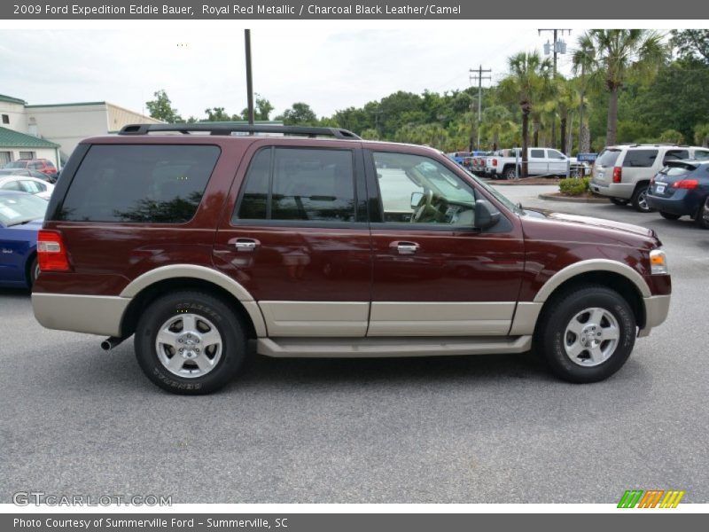 Royal Red Metallic / Charcoal Black Leather/Camel 2009 Ford Expedition Eddie Bauer
