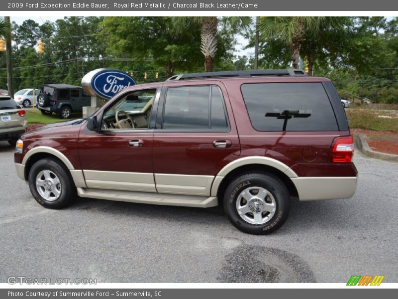 Royal Red Metallic / Charcoal Black Leather/Camel 2009 Ford Expedition Eddie Bauer