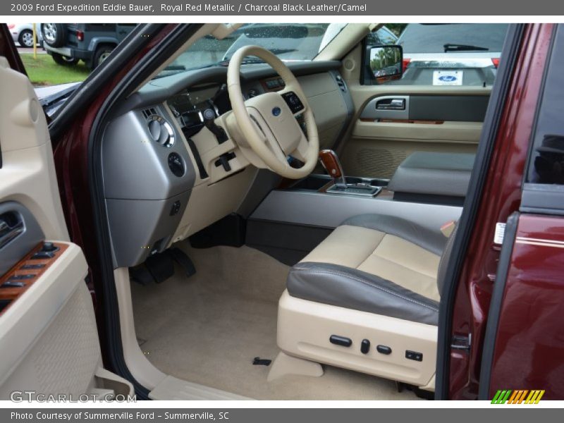 Royal Red Metallic / Charcoal Black Leather/Camel 2009 Ford Expedition Eddie Bauer