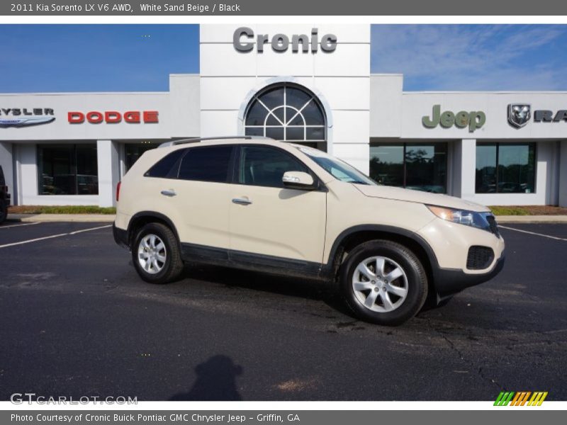 White Sand Beige / Black 2011 Kia Sorento LX V6 AWD