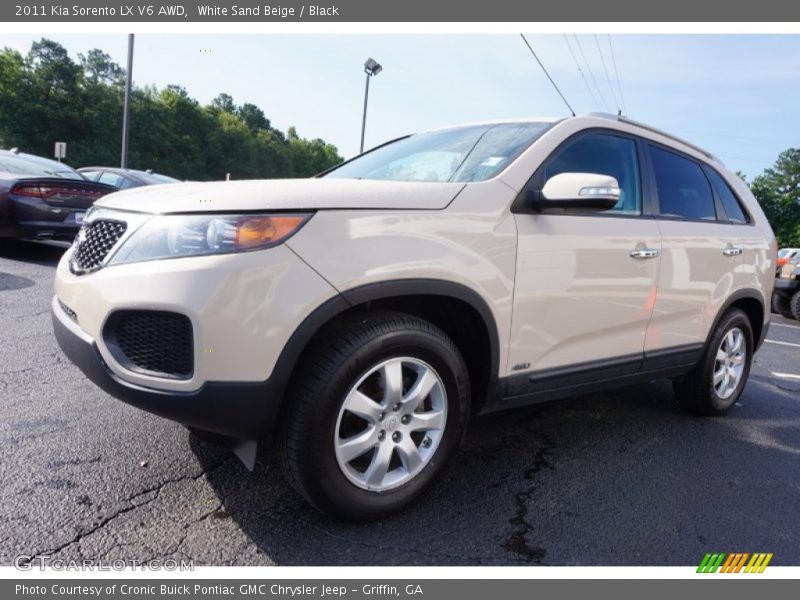 White Sand Beige / Black 2011 Kia Sorento LX V6 AWD