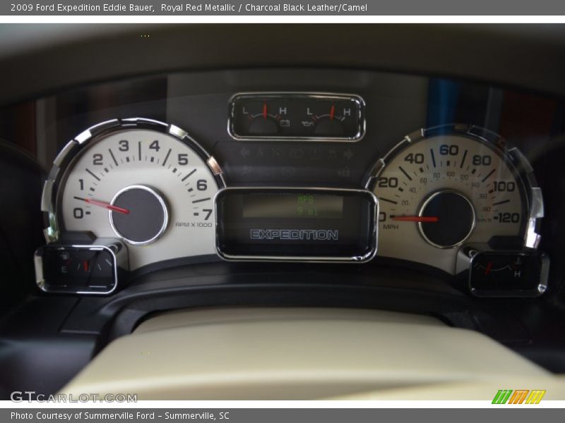 Royal Red Metallic / Charcoal Black Leather/Camel 2009 Ford Expedition Eddie Bauer