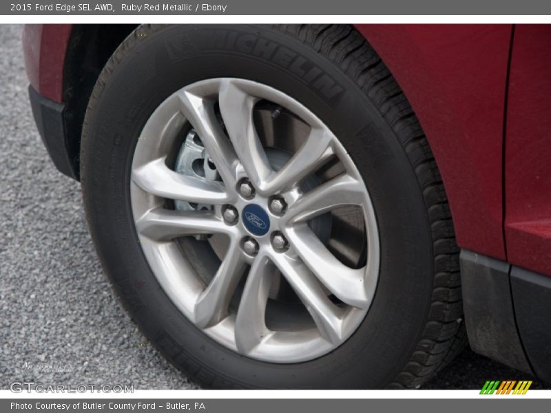 Ruby Red Metallic / Ebony 2015 Ford Edge SEL AWD