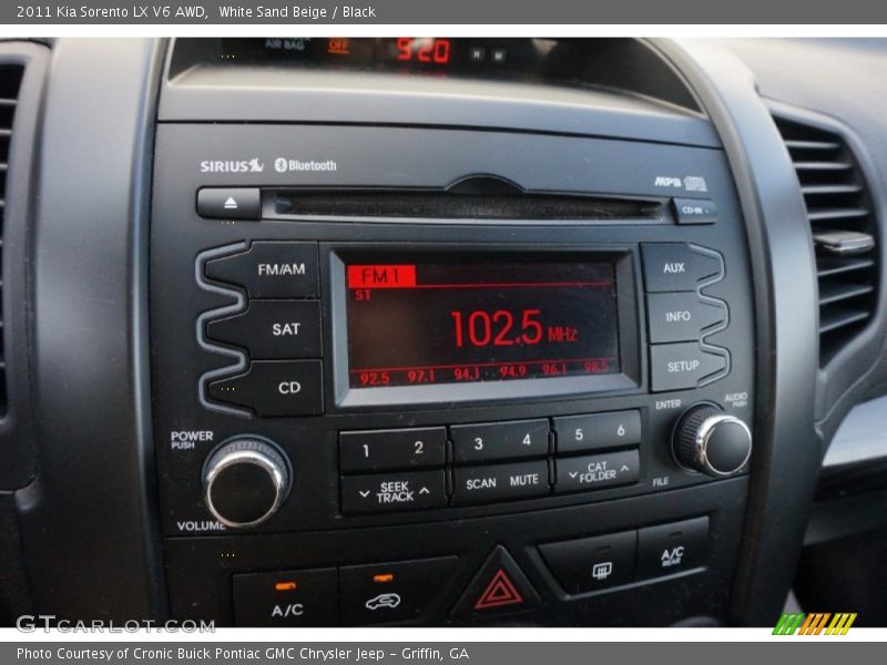 White Sand Beige / Black 2011 Kia Sorento LX V6 AWD