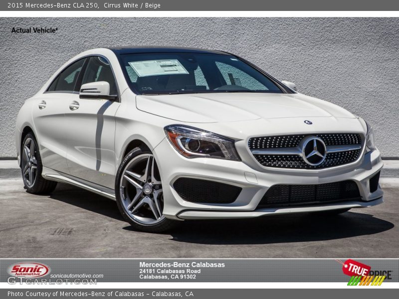 Cirrus White / Beige 2015 Mercedes-Benz CLA 250