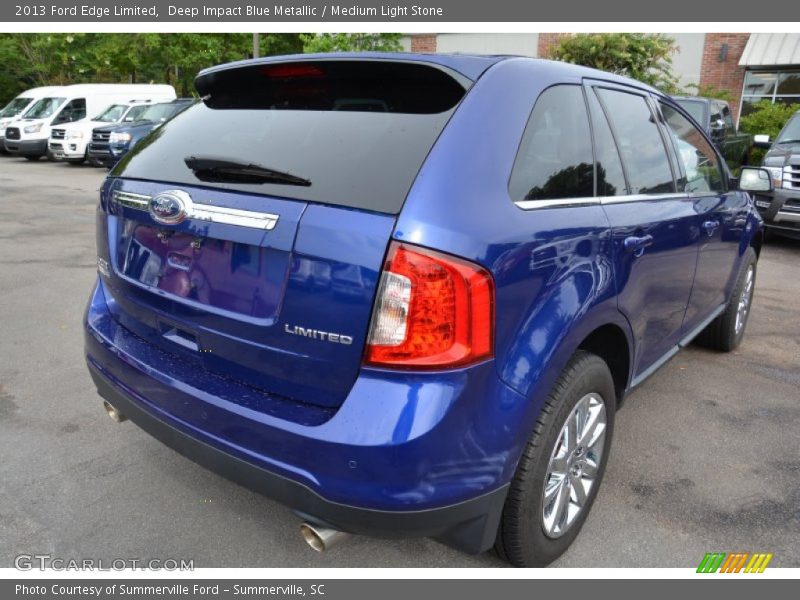 Deep Impact Blue Metallic / Medium Light Stone 2013 Ford Edge Limited