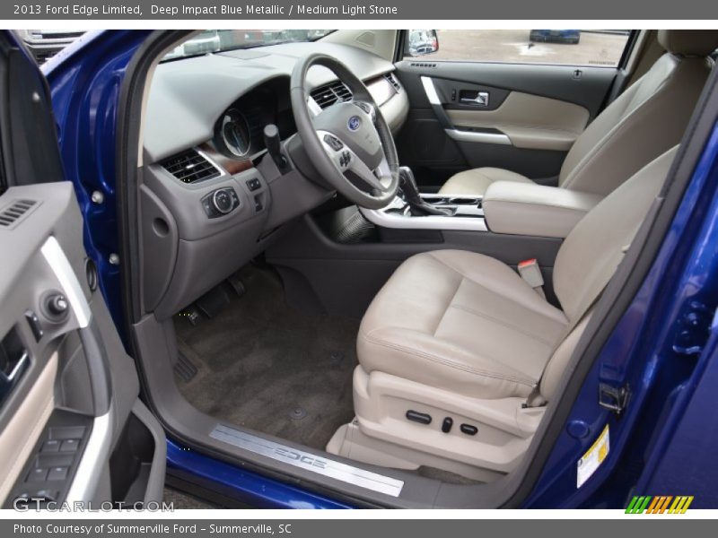 Deep Impact Blue Metallic / Medium Light Stone 2013 Ford Edge Limited