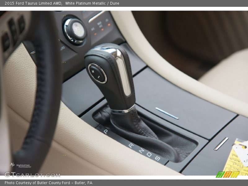 White Platinum Metallic / Dune 2015 Ford Taurus Limited AWD
