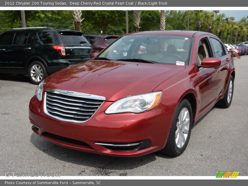 Deep Cherry Red Crystal Pearl Coat / Black/Light Frost 2012 Chrysler 200 Touring Sedan