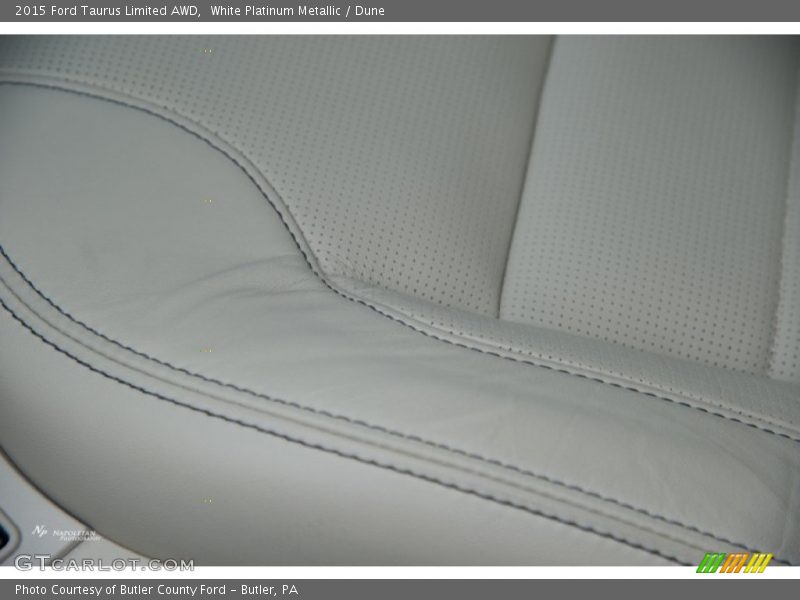 White Platinum Metallic / Dune 2015 Ford Taurus Limited AWD