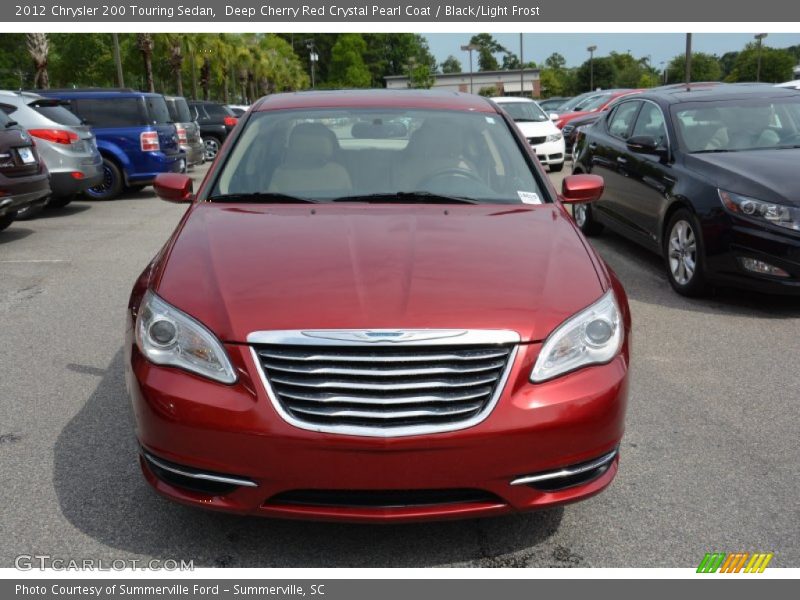 Deep Cherry Red Crystal Pearl Coat / Black/Light Frost 2012 Chrysler 200 Touring Sedan