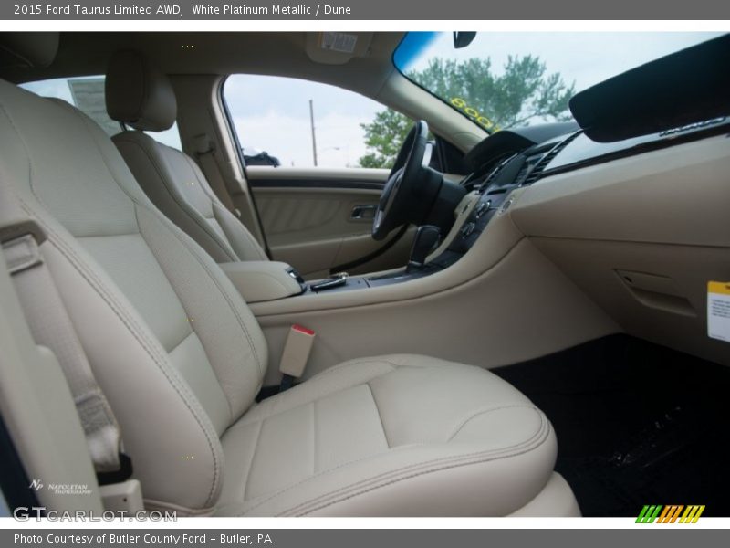 White Platinum Metallic / Dune 2015 Ford Taurus Limited AWD