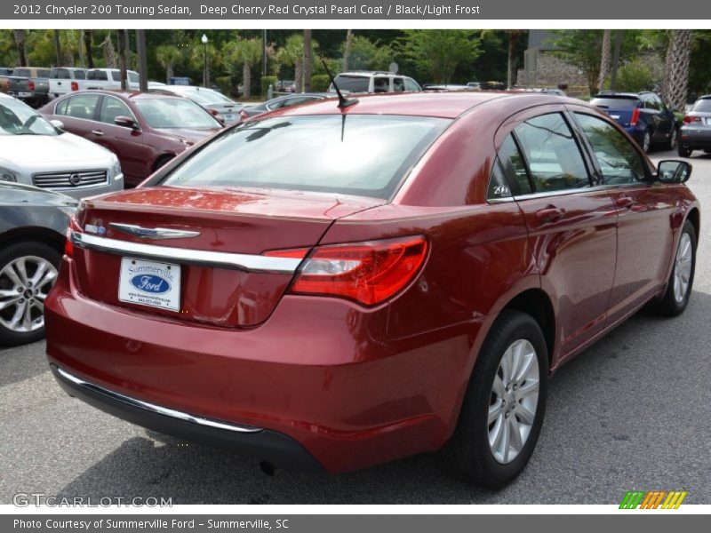 Deep Cherry Red Crystal Pearl Coat / Black/Light Frost 2012 Chrysler 200 Touring Sedan
