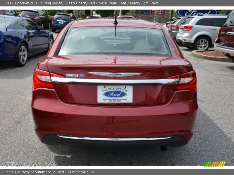 Deep Cherry Red Crystal Pearl Coat / Black/Light Frost 2012 Chrysler 200 Touring Sedan