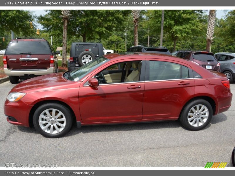 Deep Cherry Red Crystal Pearl Coat / Black/Light Frost 2012 Chrysler 200 Touring Sedan