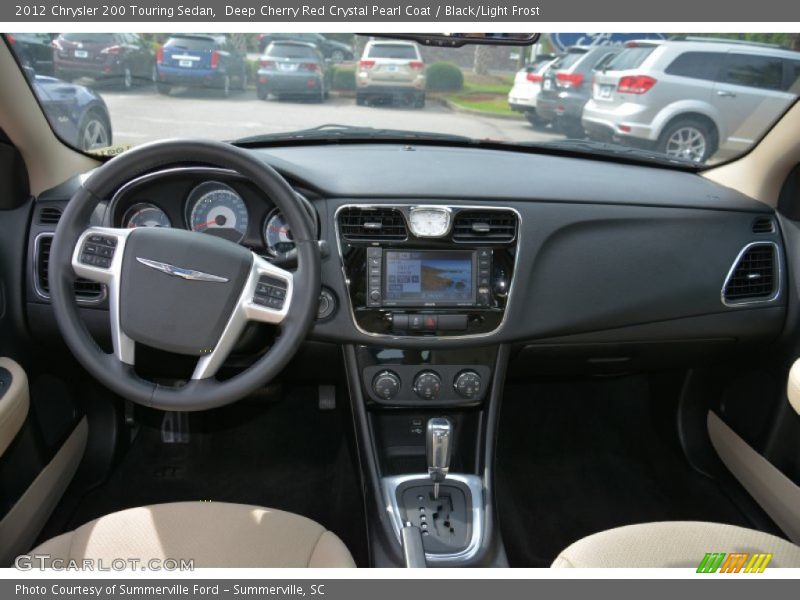 Deep Cherry Red Crystal Pearl Coat / Black/Light Frost 2012 Chrysler 200 Touring Sedan