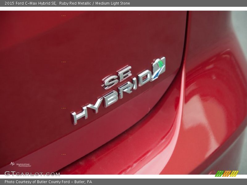 Ruby Red Metallic / Medium Light Stone 2015 Ford C-Max Hybrid SE